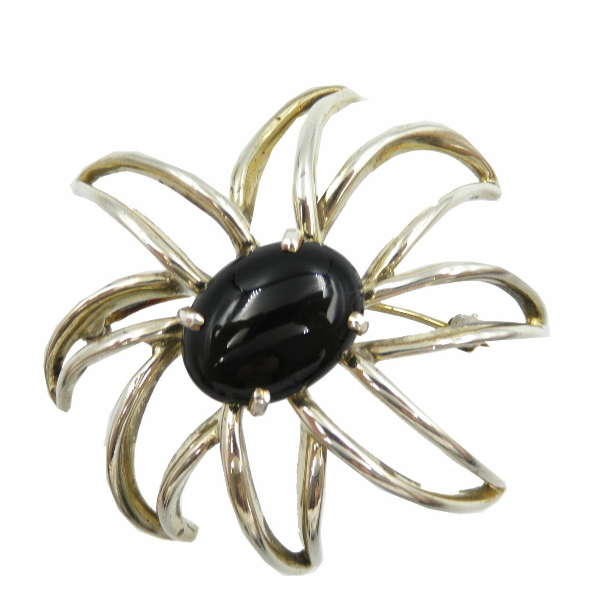 Tiffany Fireworks Silver 925 Onyx Black Brooch
